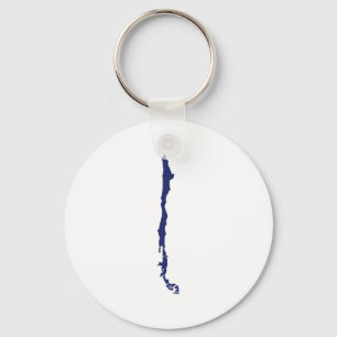 Chile Map Keychain