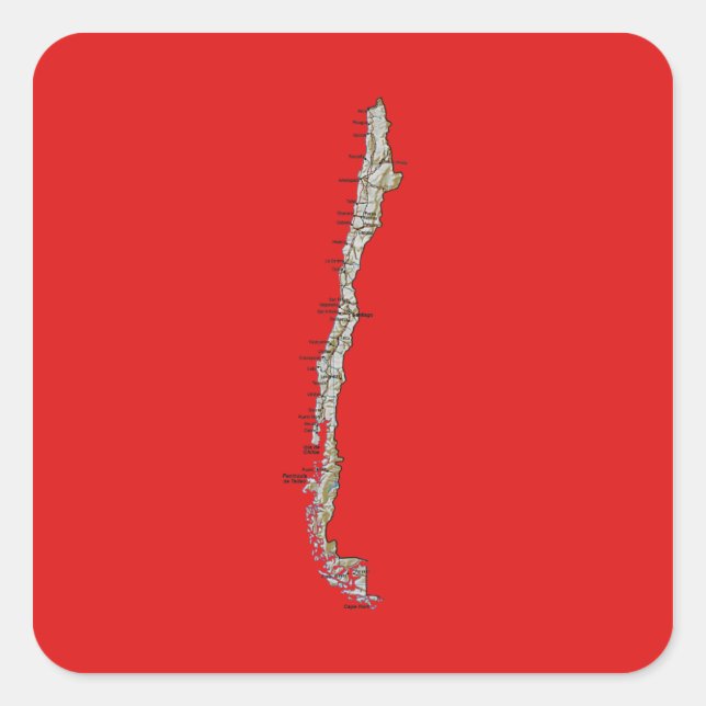 Chile Map Sticker (Front)