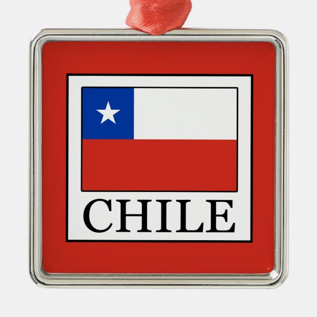 Chile Metal Ornament (Front)