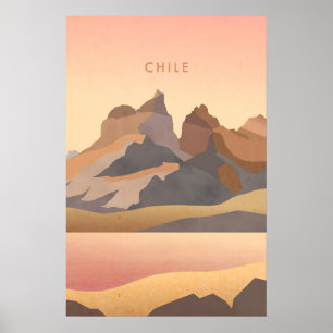 Chile Minimal Travel Poster