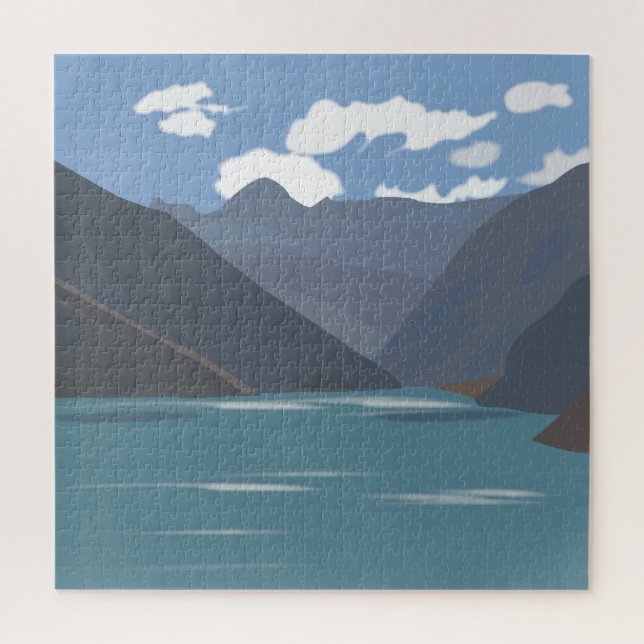 Chile Mountains Lake Nature Landscape Jigsaw Puzzle (Vertical)
