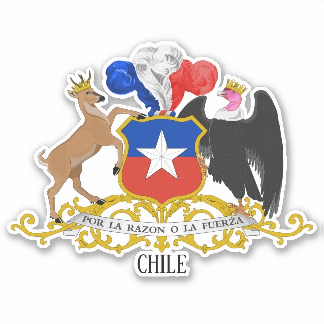 Chile National Coat Of Arms Patriotic (Front)