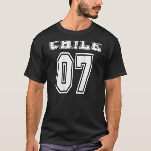 Chile number 07 print on the back sport number T-Shirt