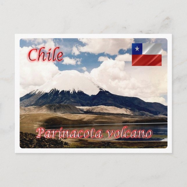 Chile - Parinacota Volcano - Postcard (Front)