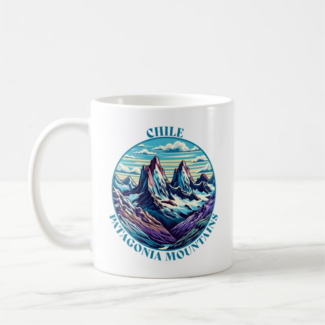 Chile Patagonia Mountains Coffee Mug (Left)