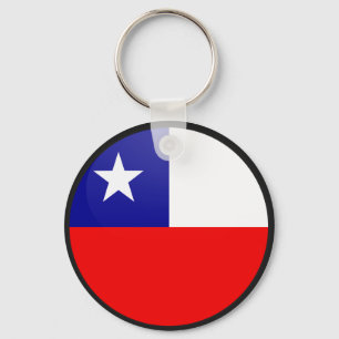 Chile quality Flag Circle Keychain