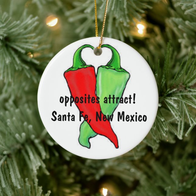 Chile Red or Green? Ceramic Christmas ornament (Tree)