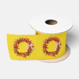 Chile Ristra Wreaths Pattern Satin Ribbon