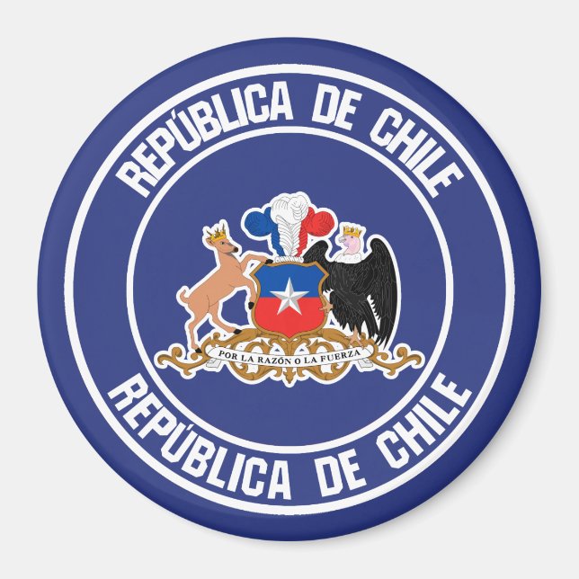 Chile Round Emblem Magnet (Front)