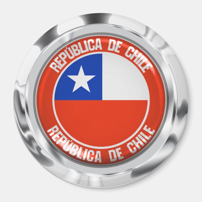 Chile Round Emblem Magnet (Front)