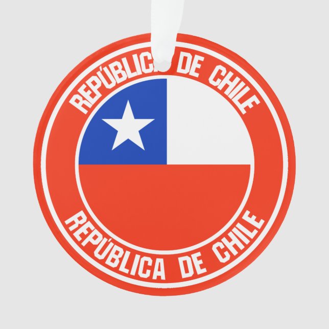 Chile Round Emblem Ornament (Front)