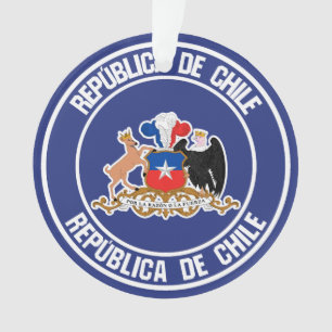 Chile Round Emblem Ornament