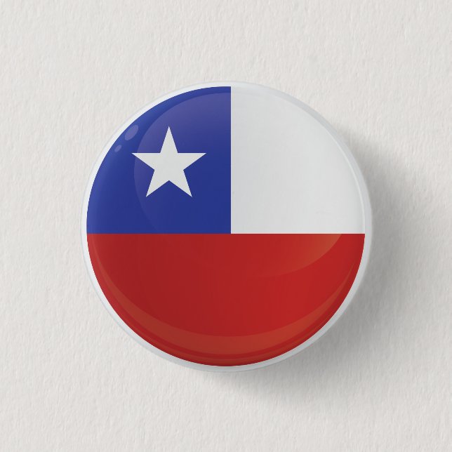 Chile  Round Icon Flag 1 Inch Round Button (Front)