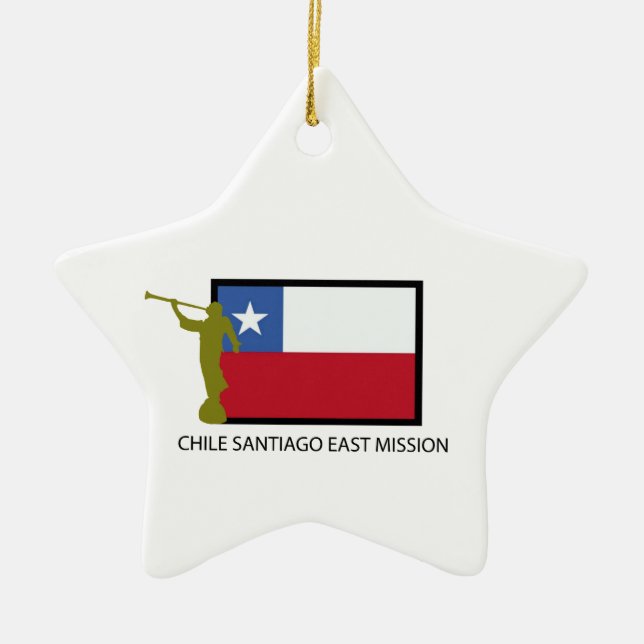 Chile Santiago East Mission LDS CTR Ceramic Ornament (Front)