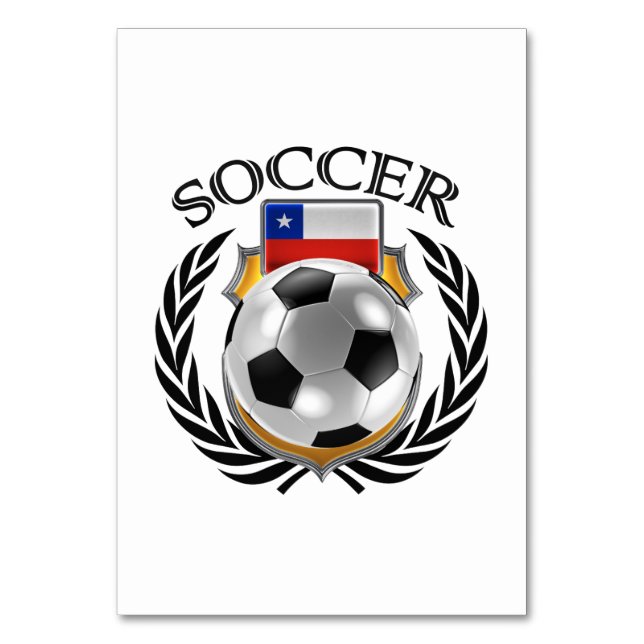 Chile Soccer 2016 Fan Gear Table Number (Back)