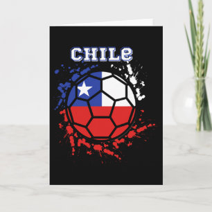 Chile Soccer Chilean Flag Futbol Fan Jersey  Card