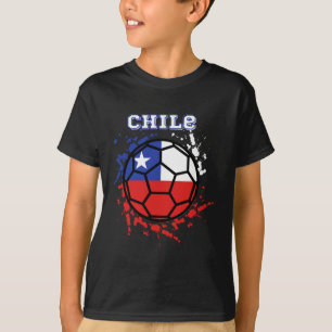 Chile Soccer Chilean Flag Futbol Fan Jersey  T-Shirt