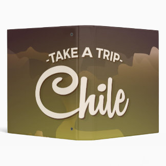 Chile Volcano vintage travel poster Binder