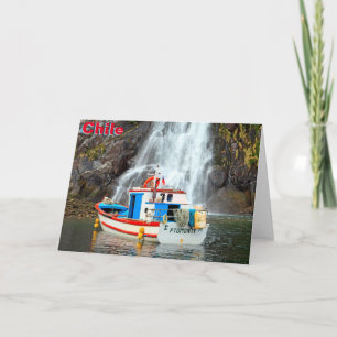 Chile waterfall card