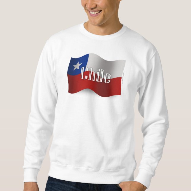 Chile Waving Flag Sweatshirt (Front)