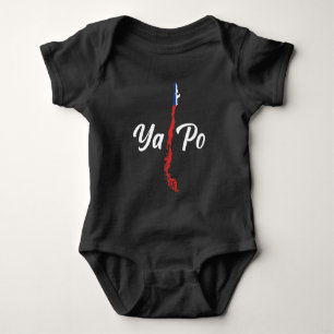 Chile Ya Po South America Map Chilean Flag Baby Bodysuit