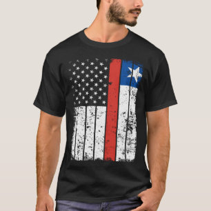 Chilean American Flag T-Shirt Pride Chile USA
