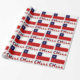 Chilean Flag and Chile Wrapping Paper