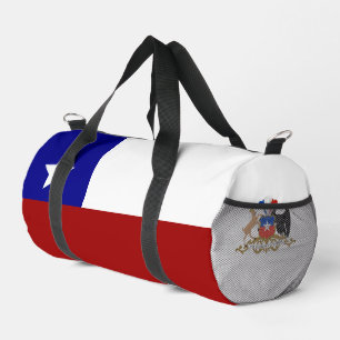 Chilean flag and coat of arms duffle bag