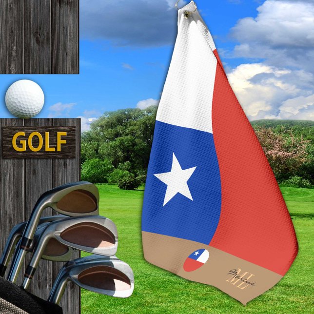 Chilean flag & Chile monogrammed / golf towel (Creator Uploaded)