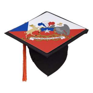 Chilean flag graduation cap topper