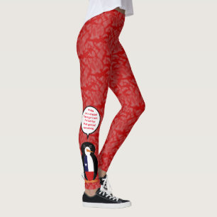 Chilean Flag Holiday Ms. Penguin Talking Leggings