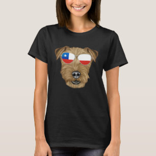 Chilean Flag Lakeland Terrier Dog Chile Pocket T-Shirt