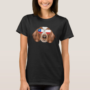 Chilean Flag Welsh Springer Spaniel Dog Chile Pock T-Shirt