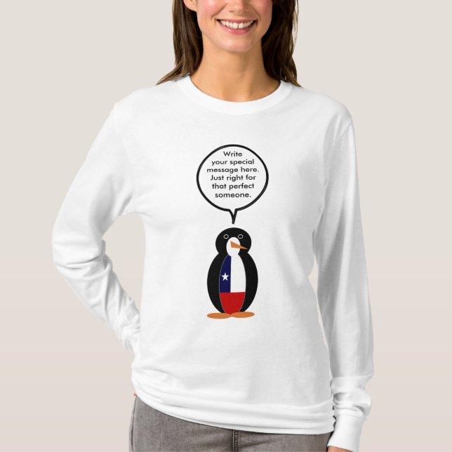 Chilean Talking Ms. Penguin Personalized T-Shirt (Front)