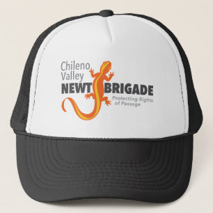 Chileno Valley Newt Brigade logo trucker hat