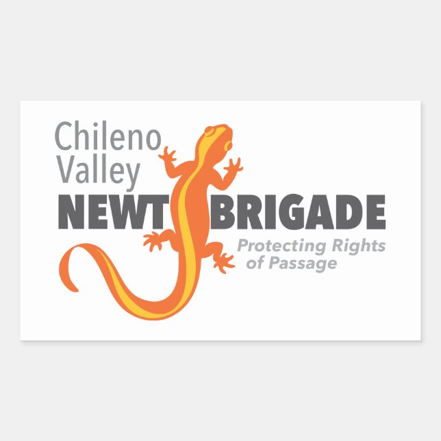 Chileno Valley Newt Brigade Sticker (Front)