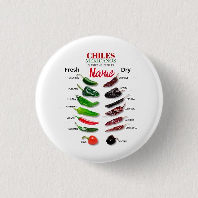 Chiles Fresh and Dry Thunder_Cove 1 Inch Round Button (Front)