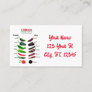Chiles Fresh and Dry Thunder_Cove  Business Card