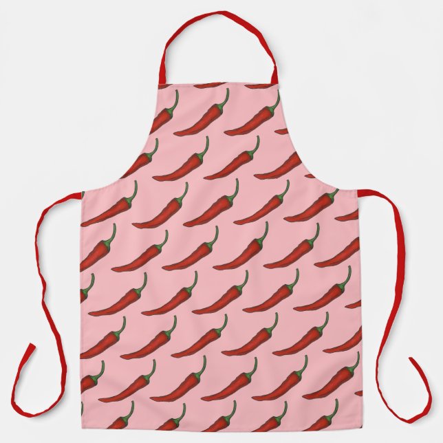 Chiles Red Chili Spicy Hot Cayenne Pepper Veggie Apron (Front)