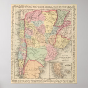 Chili, Argentine Republic, Paraguay, and Uruguay Poster