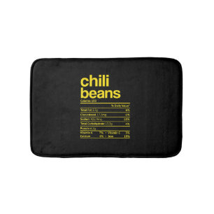 Chili Beans Nutrition Facts Funny Thanksgiving Chr Bath Mat