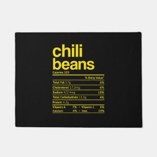 Chili Beans Nutrition Facts Funny Thanksgiving Chr Doormat