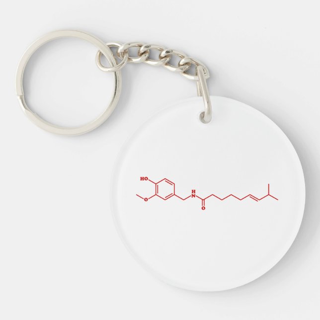 Chili Capsaicin Formule chimique moléculaire (Devant)