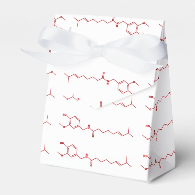 Chili Capsaicin Molecular Chemical Formula Favor Box (Front Side)