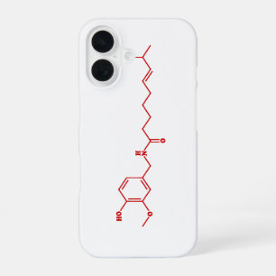 Chili Capsaicin Molecular Chemical Formula iPhone 16 Case