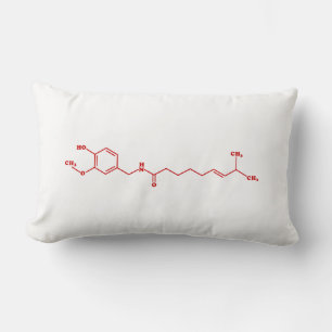 Chili Capsaicin Molecular Chemical Formula Lumbar Pillow