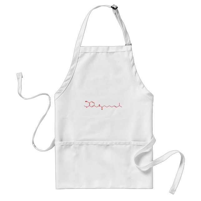 Chili Capsaicin Molecular Chemical Formula Standard Apron (Front)