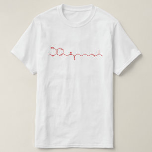 Chili Capsaicin Molecular Chemical Formula T-Shirt