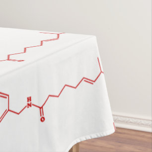 Chili Capsaicin Molecular Chemical Formula Tablecloth