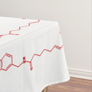 Chili Capsaicin Molecular Chemical Formula Tablecloth
